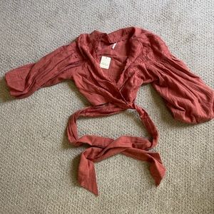 Free People Wrap Blouse